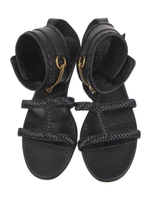 Gucci Horsebit Accent Leather Gladiator Sandals