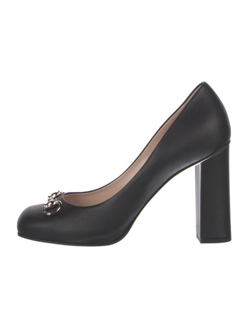 Gucci Horsebit Accent Leather Pumps