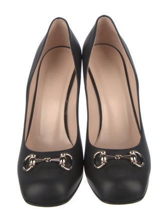 Gucci Horsebit Accent Leather Pumps