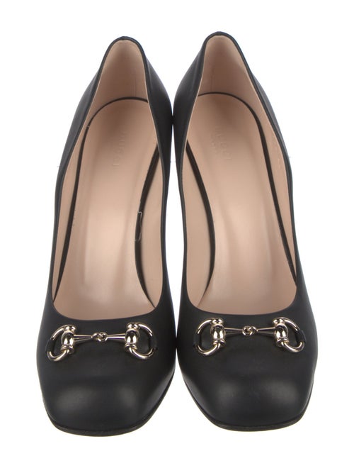 Gucci Horsebit Accent Leather Pumps