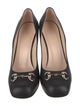 Gucci Horsebit Accent Leather Pumps