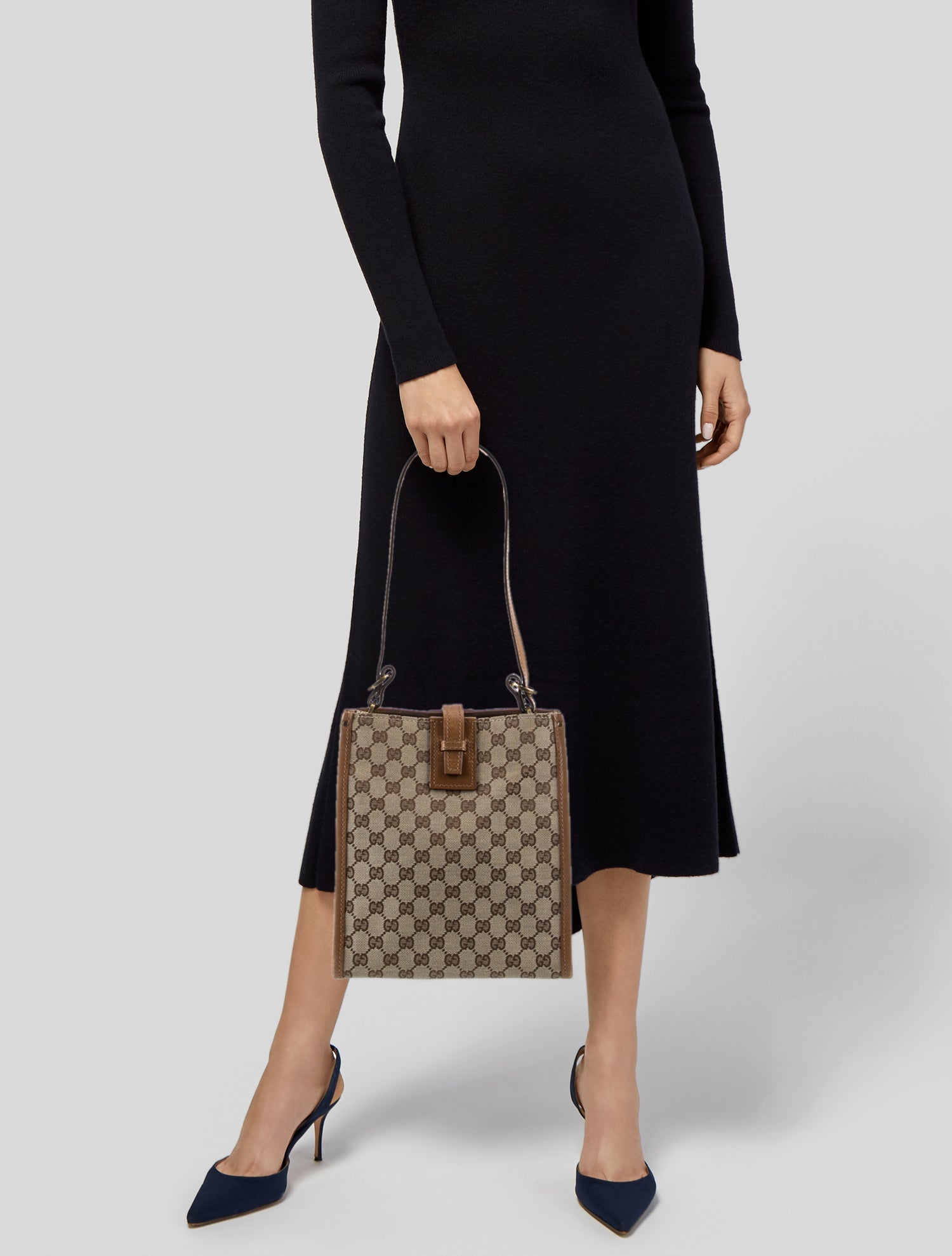 Gucci GG Canvas Shoulder Bag Vintage