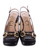 Gucci Horsebit Accent Leather Slingback Pumps