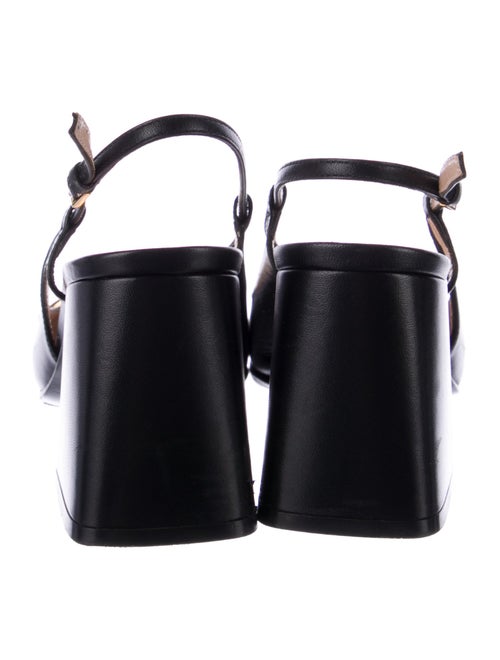 Gucci Horsebit Accent Leather Slingback Pumps