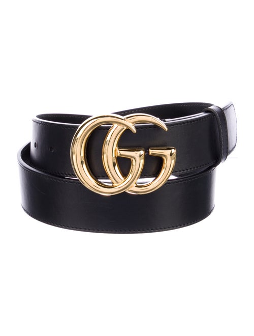 Gucci Double G Logo Leather Belt