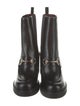 Gucci Horsebit Accent Leather Combat Boots