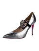 Gucci Leather Crystal Embellishments Pumps