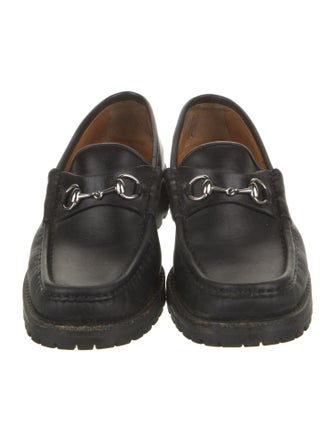 Gucci Horsebit Accent Leather Loafers