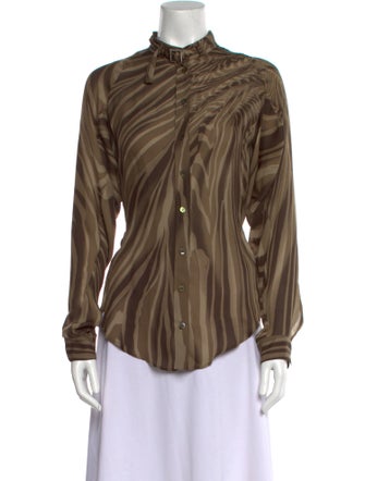 Gucci 2010 Silk Button-Up Top
