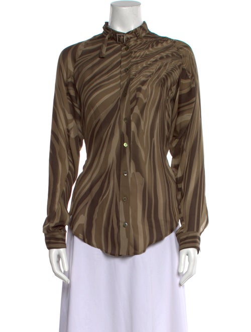 Gucci 2010 Silk Button-Up Top