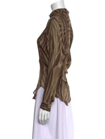 Gucci 2010 Silk Button-Up Top