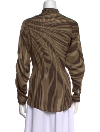 Gucci 2010 Silk Button-Up Top