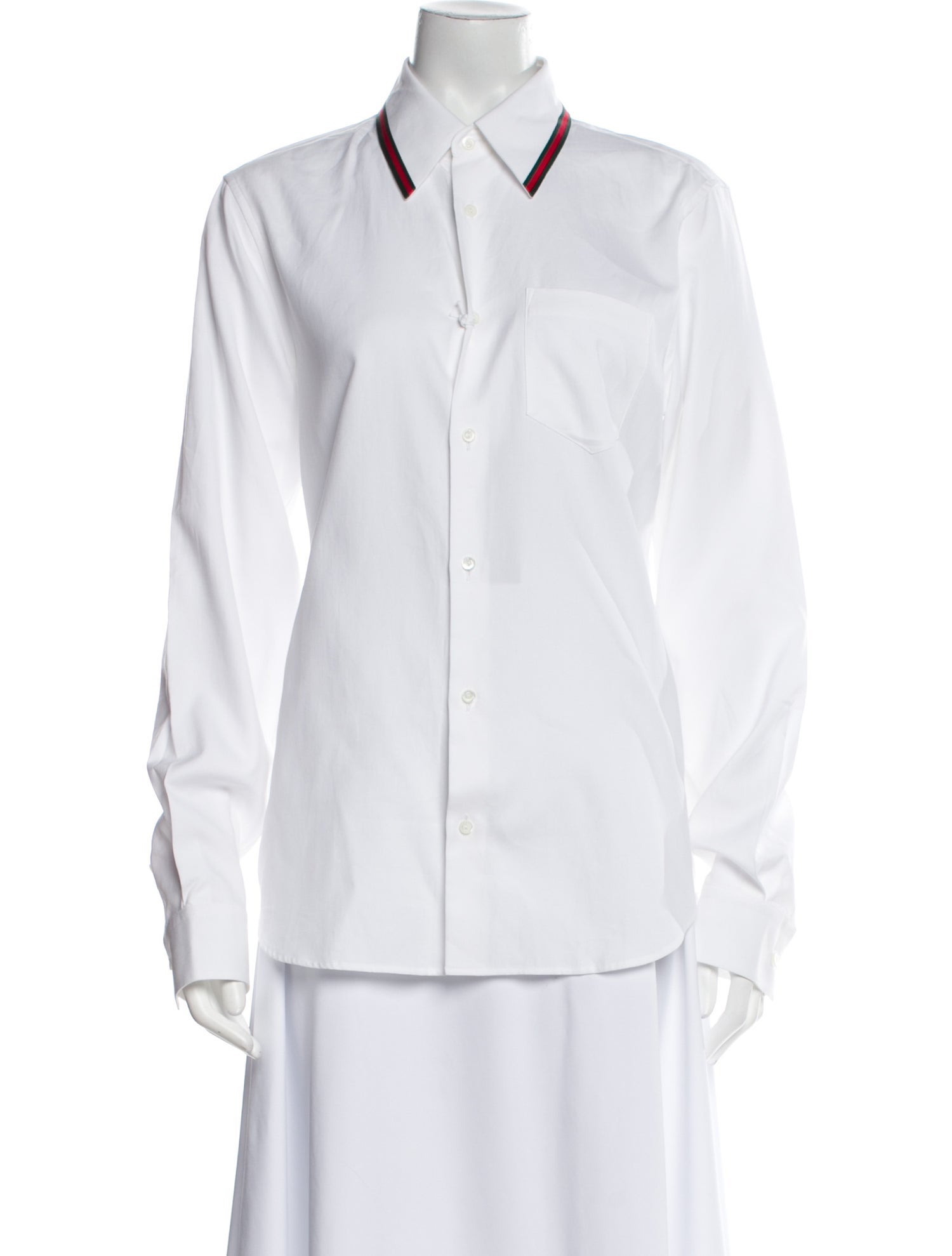 Gucci Long Sleeve Button-Up Top