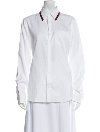 Gucci Long Sleeve Button-Up Top