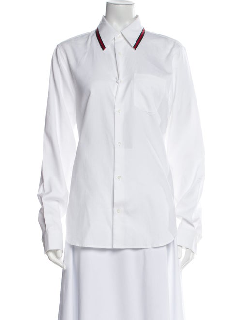Gucci Long Sleeve Button-Up Top