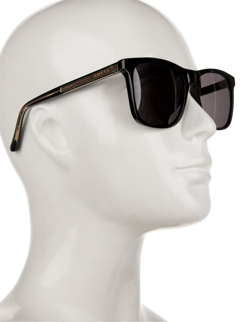 Gucci Web Accent Square Sunglasses