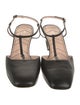 Gucci Double G Logo Leather T-Strap Pumps