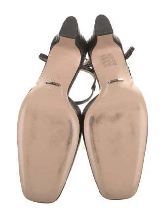 Gucci Double G Logo Leather T-Strap Pumps