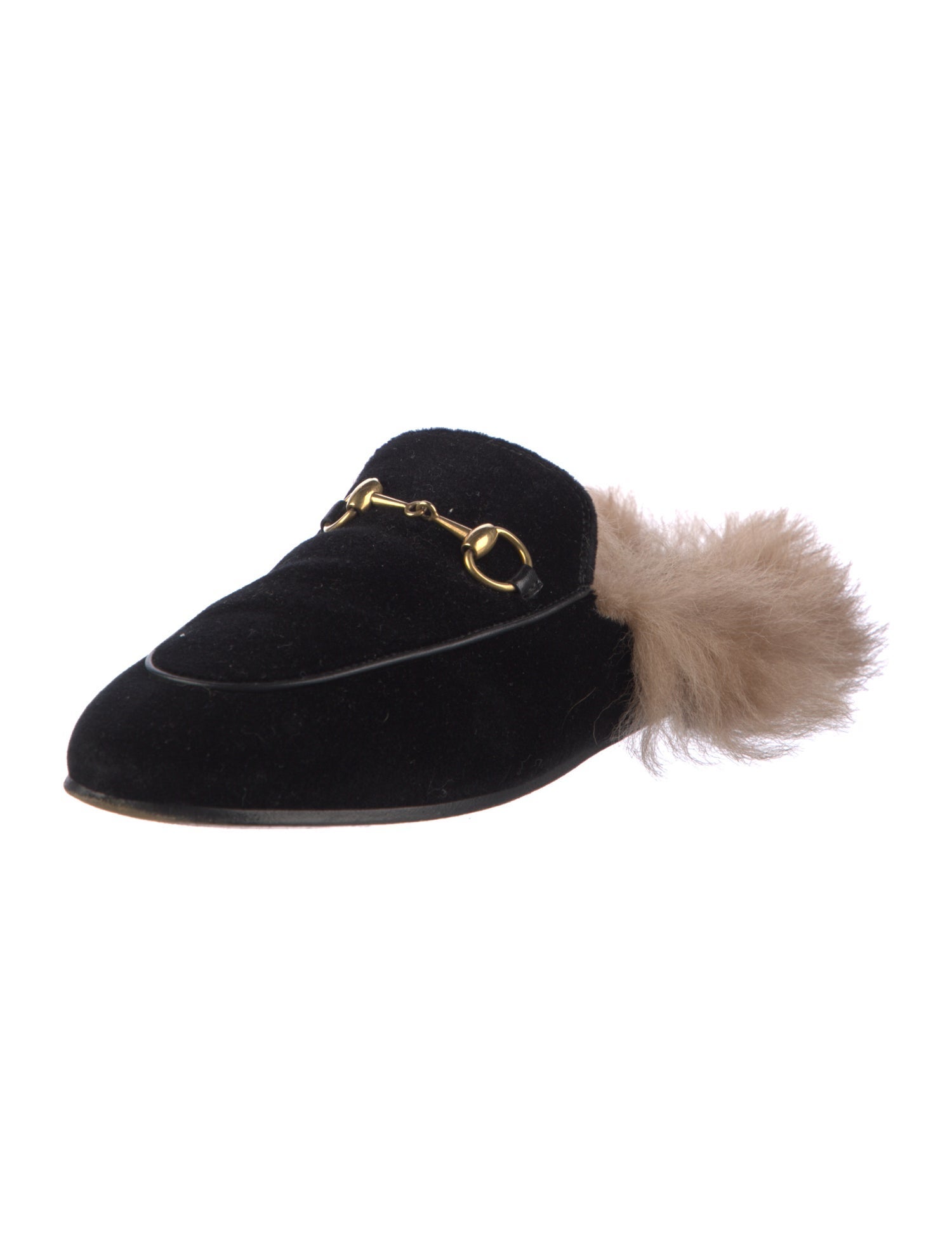 Gucci Horsebit Accent Suede Mules
