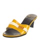 Escada Patent Leather Printed Slides