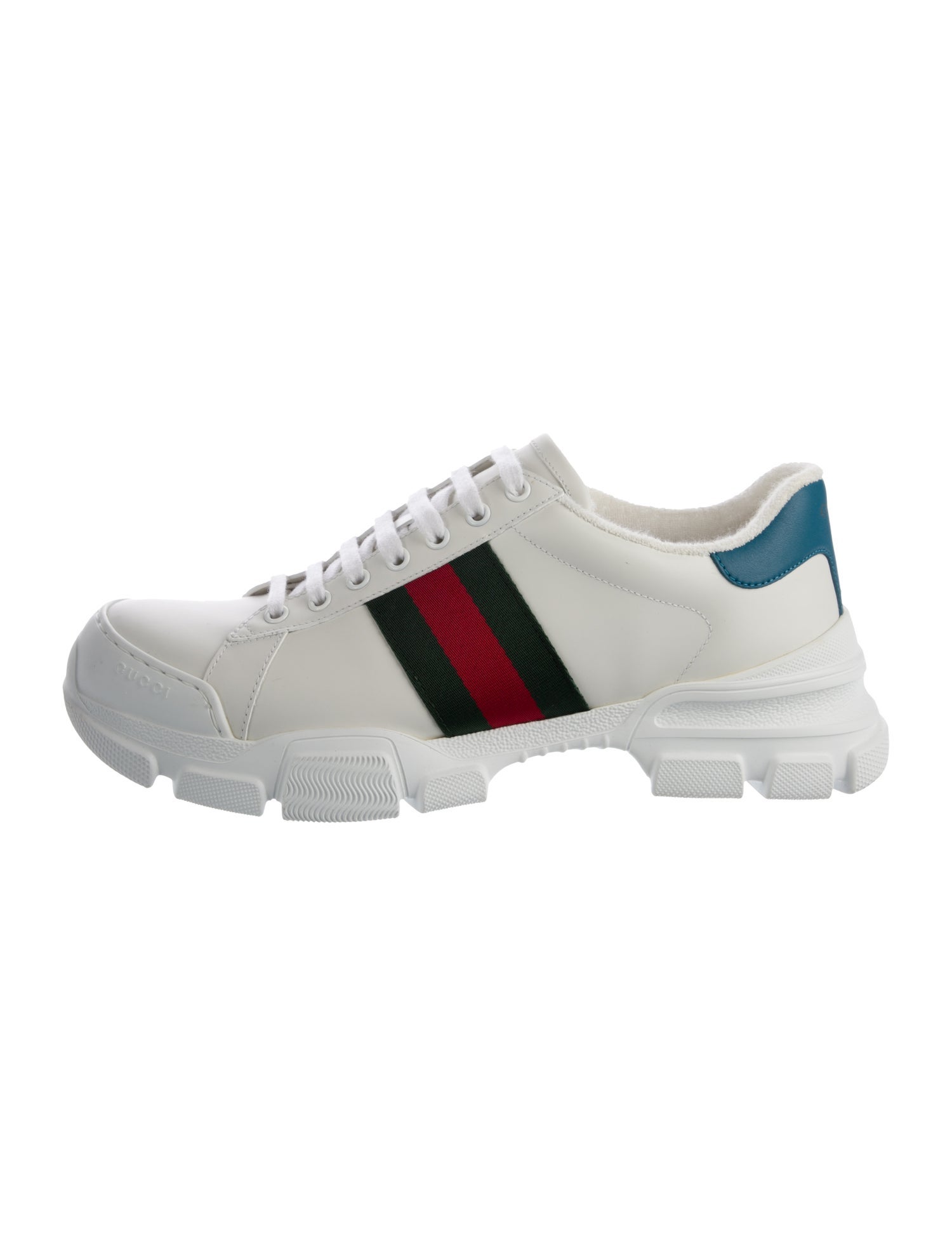 Gucci Web Accent Leather Sneakers