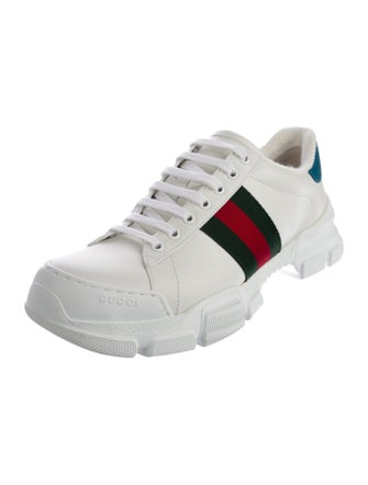 Gucci Web Accent Leather Sneakers