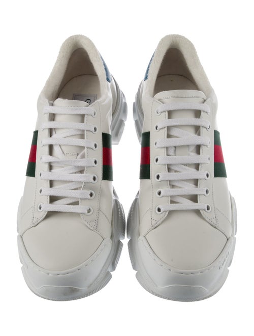 Gucci Web Accent Leather Sneakers