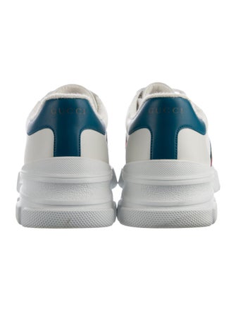 Gucci Web Accent Leather Sneakers