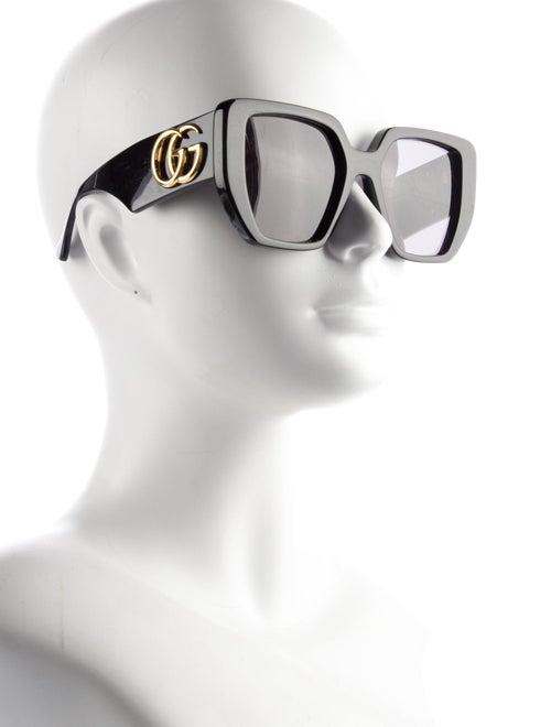 Gucci Double G Logo Square Sunglasses