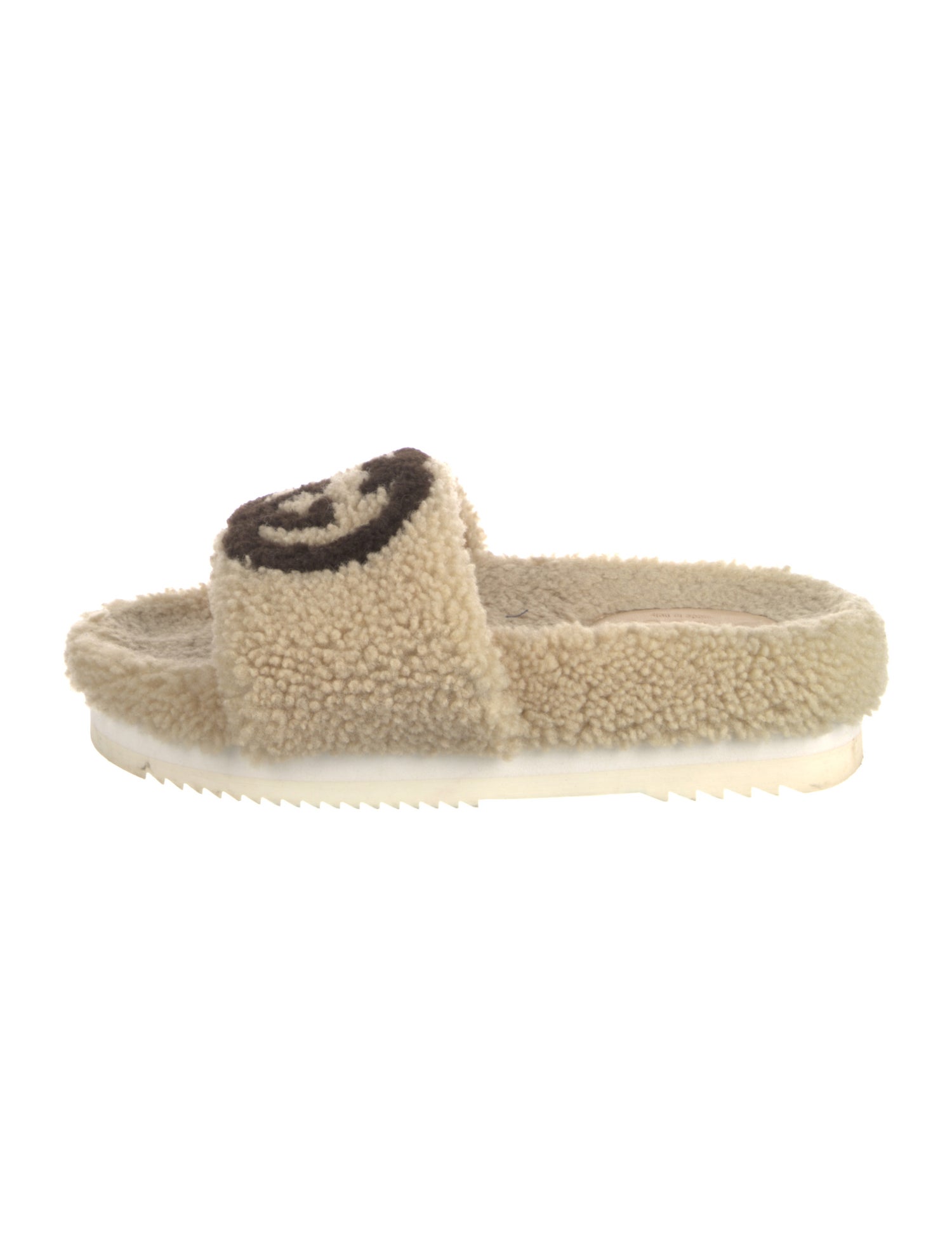 Gucci Interlocking G Logo Shearling Espadrilles