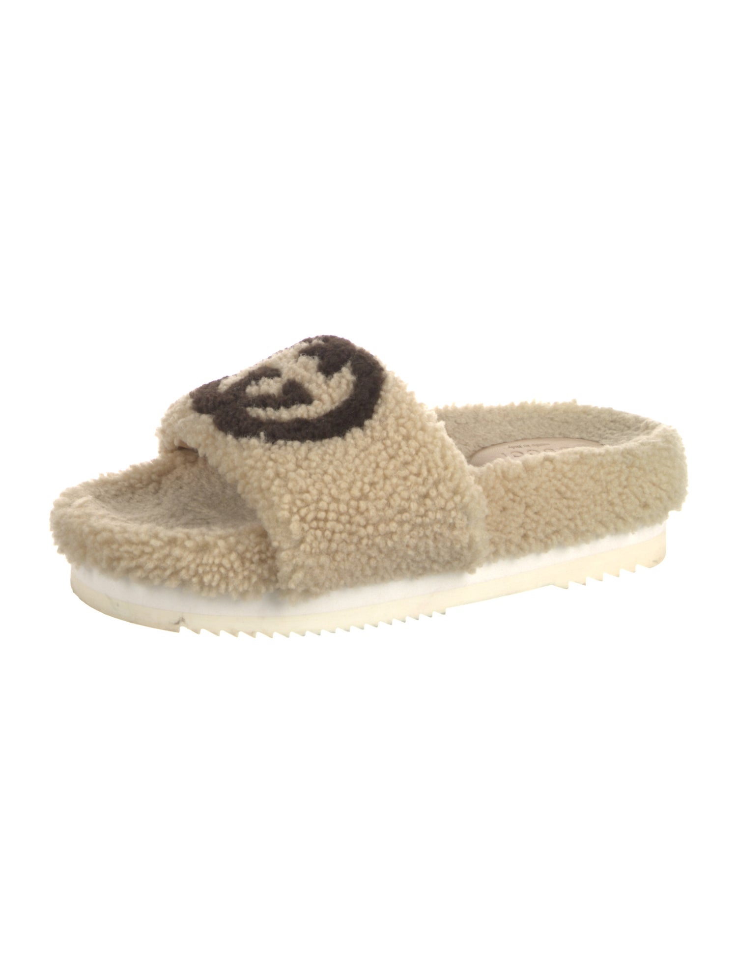 Gucci Interlocking G Logo Shearling Espadrilles