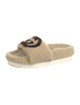 Gucci Interlocking G Logo Shearling Espadrilles