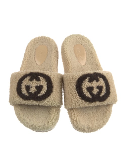 Gucci Interlocking G Logo Shearling Espadrilles