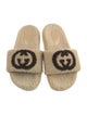 Gucci Interlocking G Logo Shearling Espadrilles
