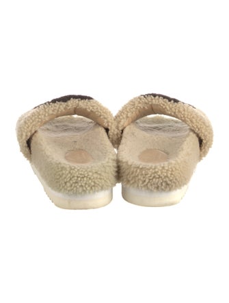 Gucci Interlocking G Logo Shearling Espadrilles