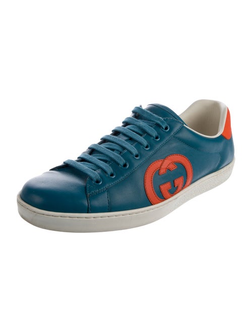 Gucci Interlocking G Logo Leather Sneakers