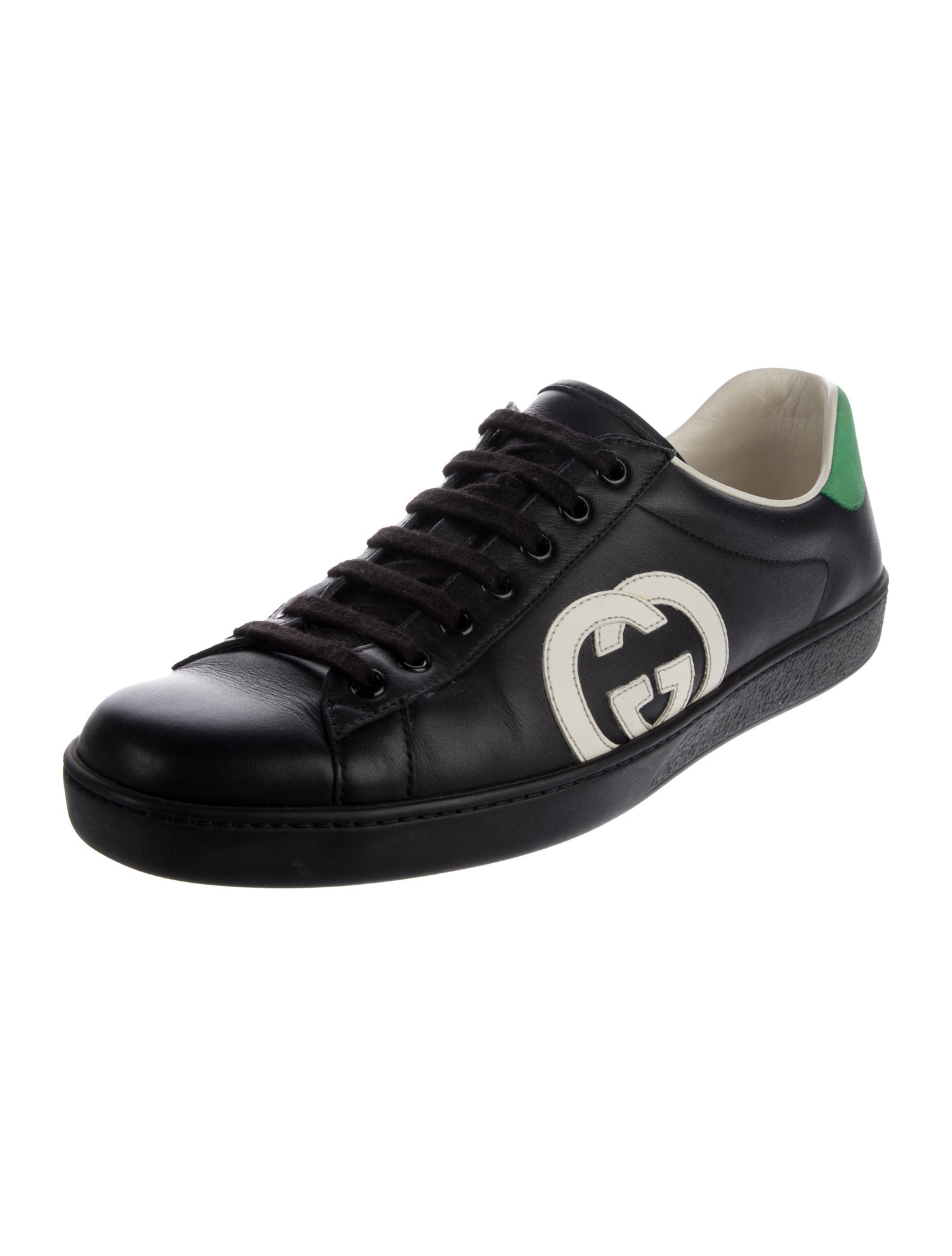 Gucci Interlocking G Logo Leather Sneakers