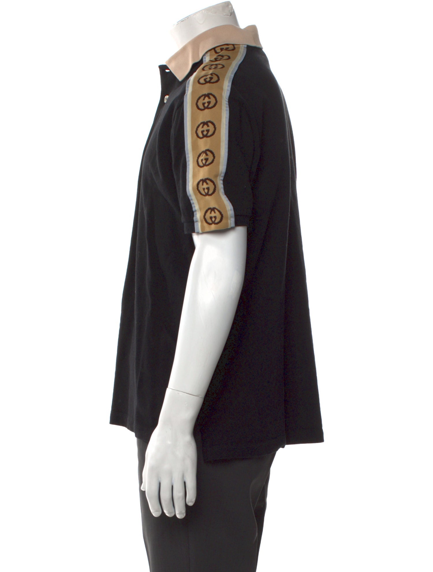 Gucci Interlocking G Logo Collar Polo Shirt