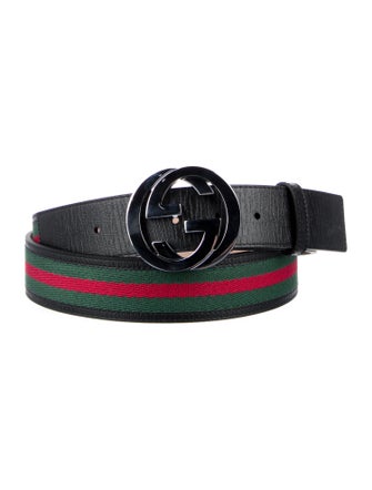 Gucci Web Accent Canvas Belt Kit