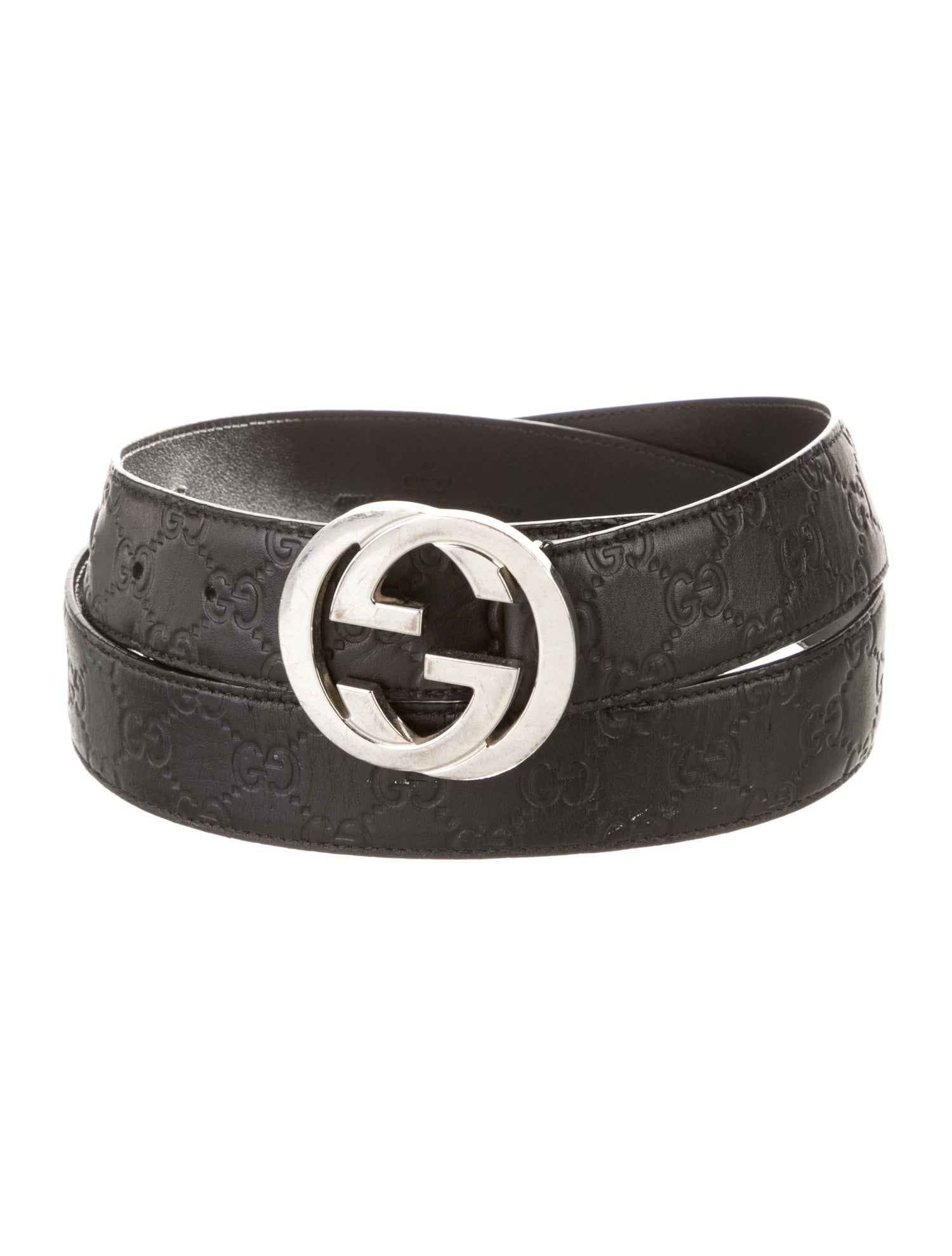 Gucci Interlocking G Logo Leather Waist Belt