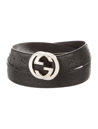 Gucci Interlocking G Logo Leather Waist Belt