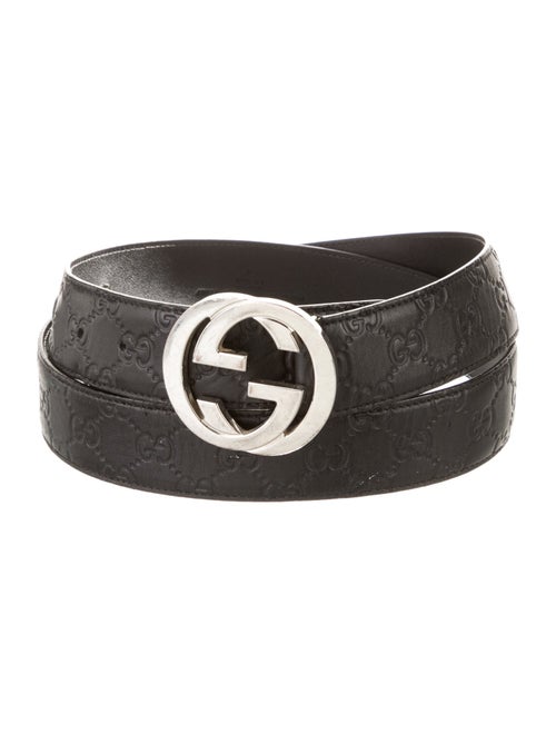 Gucci Interlocking G Logo Leather Waist Belt