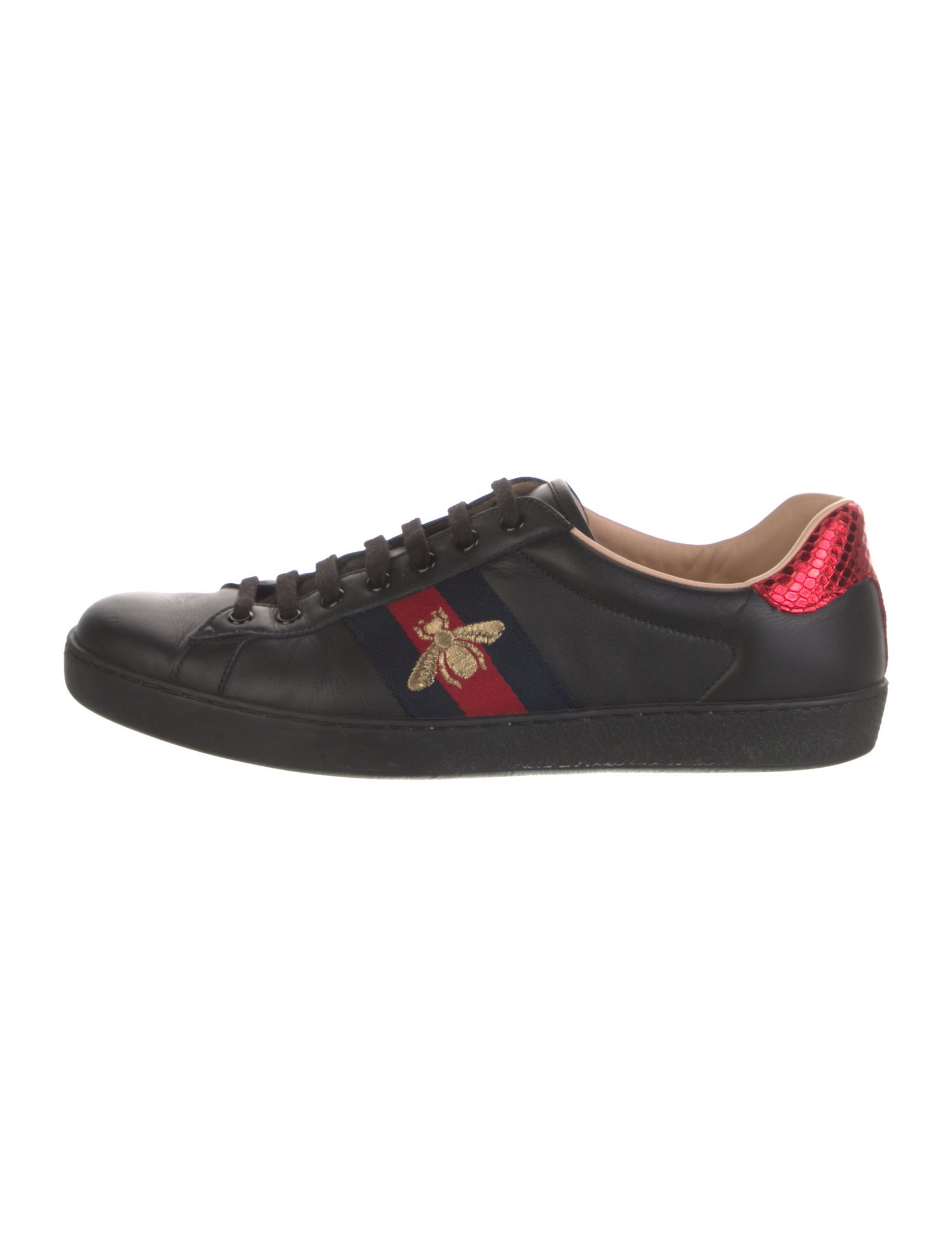 Gucci Sylvie Web Accent Leather Sneakers