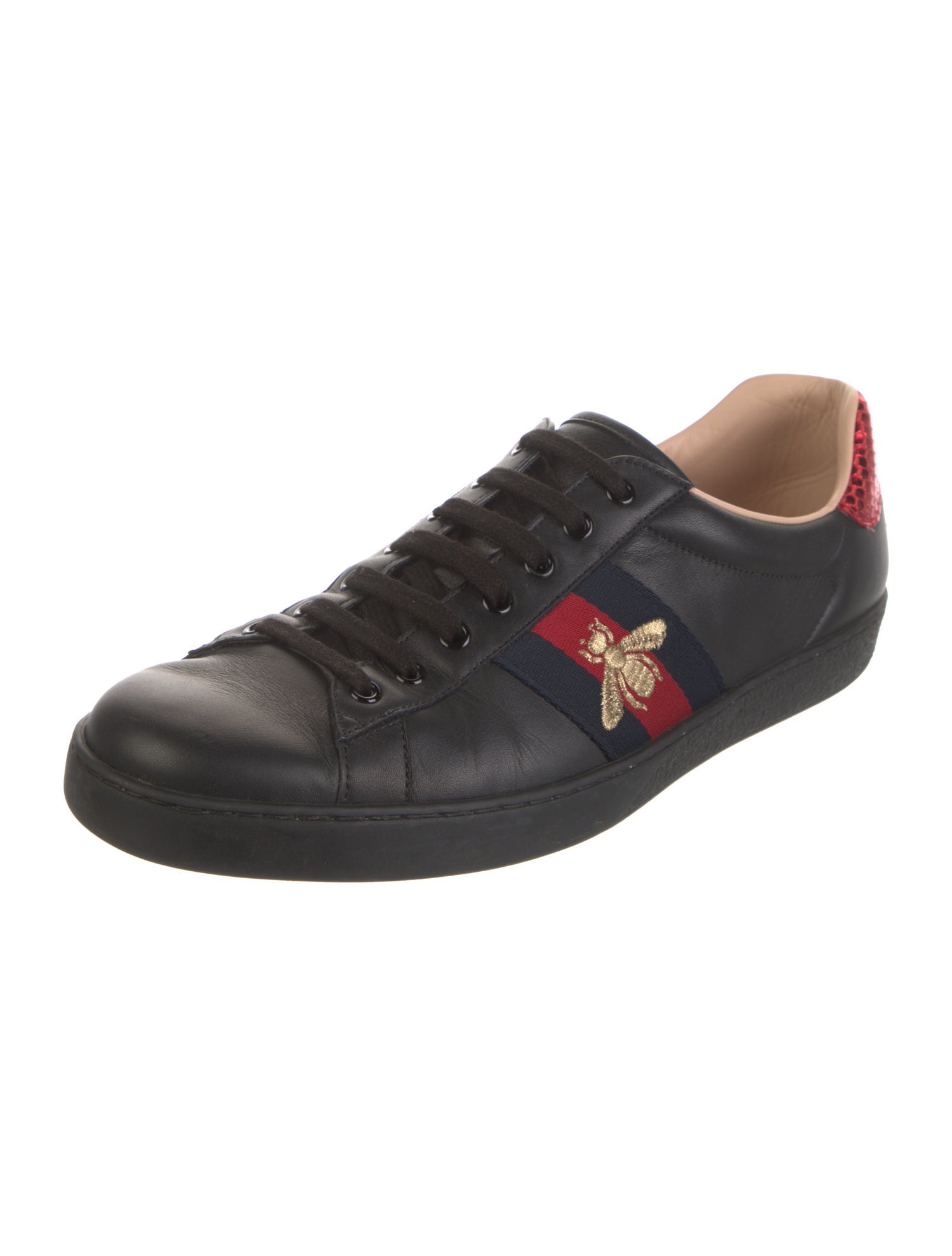 Gucci Sylvie Web Accent Leather Sneakers