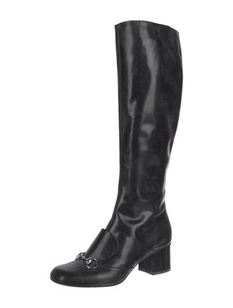 Gucci Horsebit Accent Patent Leather Boots