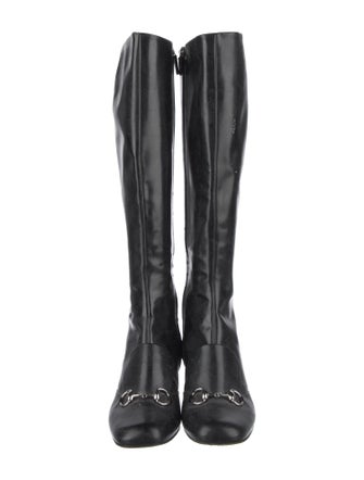 Gucci Horsebit Accent Patent Leather Boots