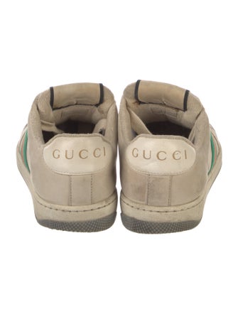 Gucci Web Accent Leather Sneakers
