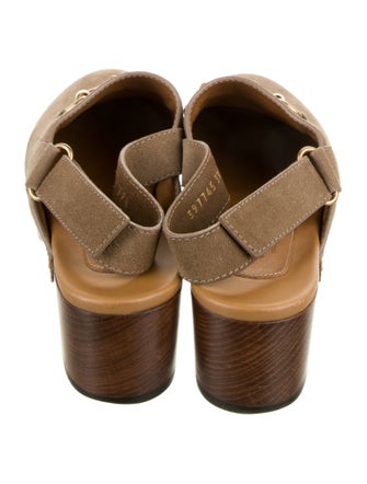 Gucci Horsebit Accent Suede Slingback Flats