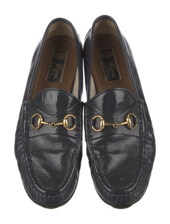 Gucci Horsebit Accent Patent Leather Loafers