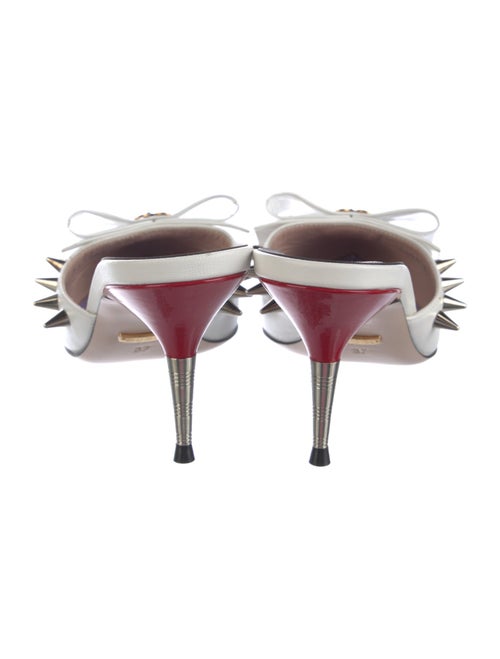 Gucci Leather Bow Accents Mules